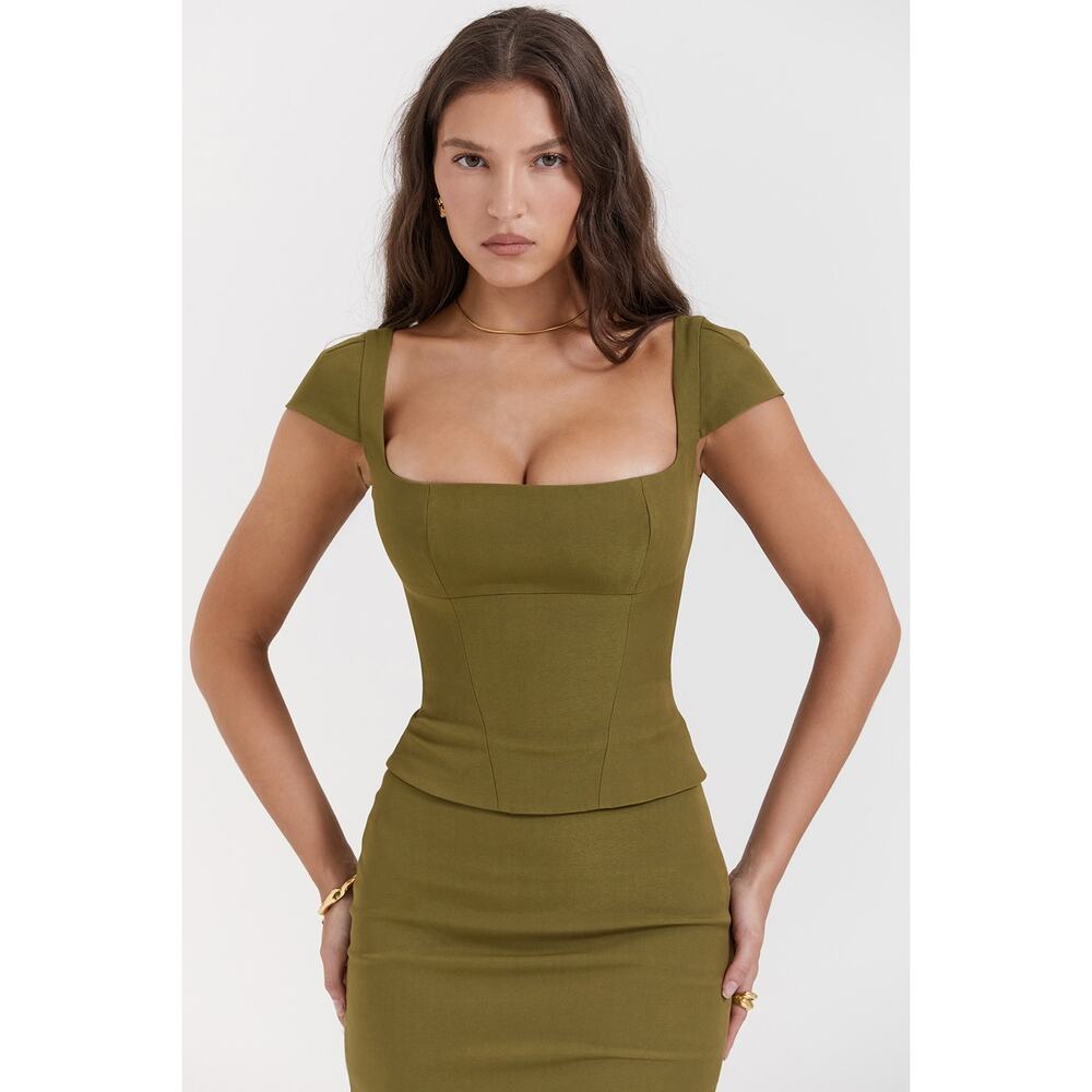 House of CB Khaki Midi Dress - Picture 2 of 4